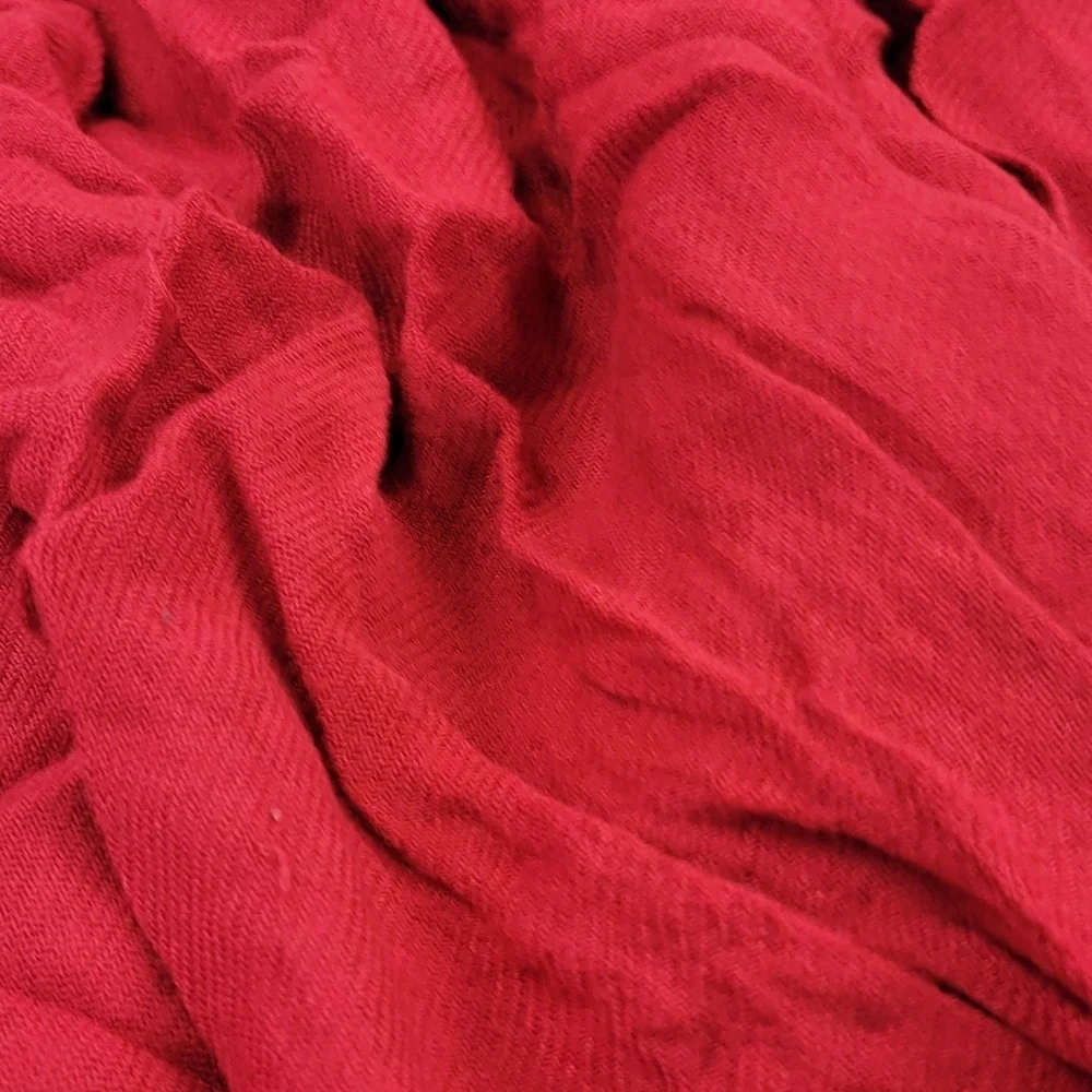 60 x 28 Red Fringe Scarf